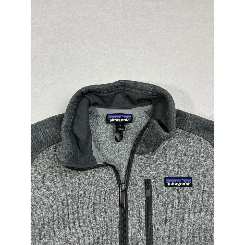 Patagonia Men's Better Sweater 1/4 Zip Fleece Jacket Heathered Gray Size S